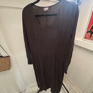 J. Jill Chocolate Long Sleeve Dress